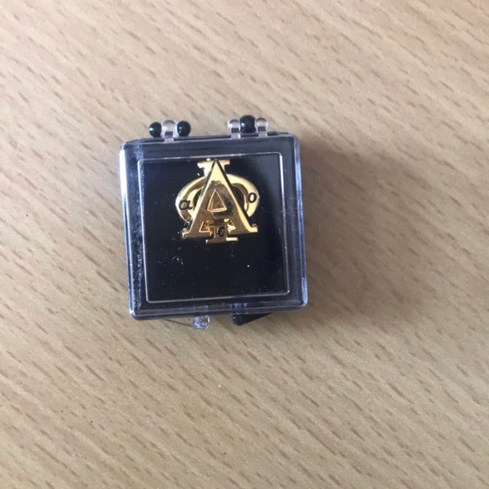 Alpha Phi pin and case